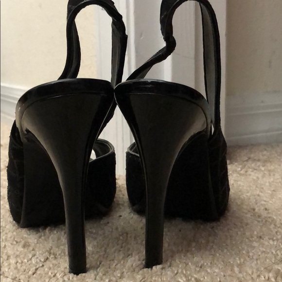 Black peep toe shoe - Picture 3 of 4